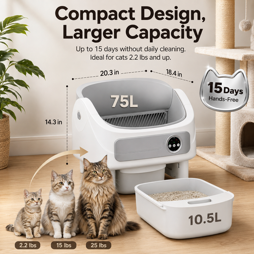 Purriva AutoClean™ Self-Cleaning Litter Box