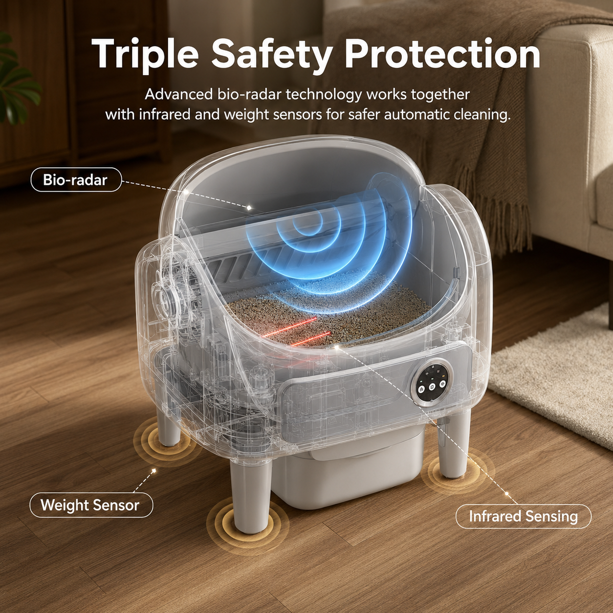 Purriva AutoClean™ Self-Cleaning Litter Box